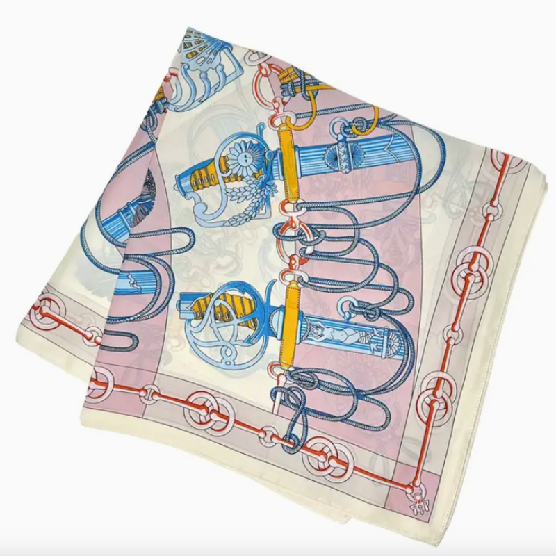 Scarf - Equestrian Style - Pink/Blue