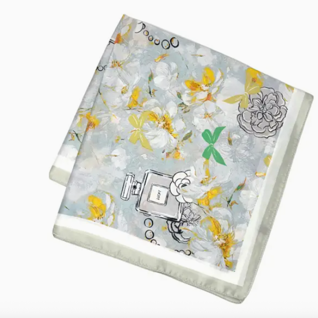 Scarf - Perfume - Grey/Yellow