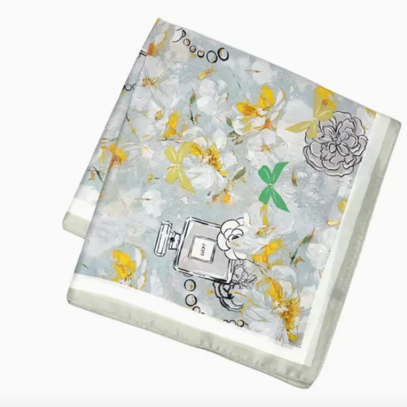 Scarf - Perfume - Grey/Yellow