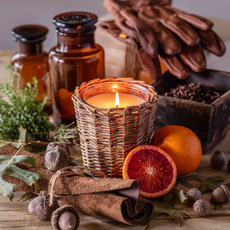 Candle - French Willow - Soy/Vegetable - 5x5x5" -