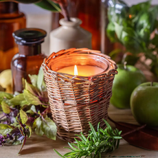 Candle - French Willow - Soy/Vegetable - 5x5x5" -