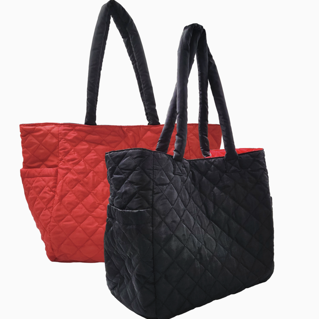 Tote - Reversible Nylon - Quilted -
