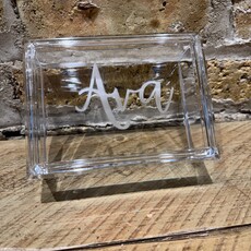 Personalized Jewelry Box - Acrylic/Top - Lg - 4x6″