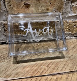 Personalized Jewelry Box - Acrylic/Top - Lg - 4x6″