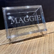 Personalized Jewelry Box - Acrylic/Top - Lg - 4x6″