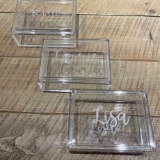 Personalized Jewelry Box - Acrylic/Top - Lg - 4x6″
