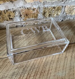 Personalized Jewelry Box - Acrylic/Top - Sm- 3x5"