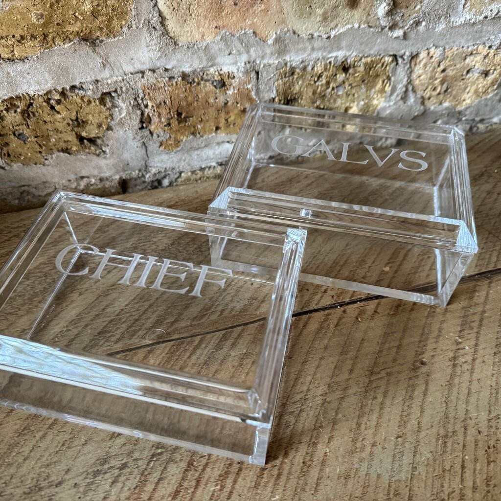 Personalized Jewelry Box - Acrylic/Top - Sm- 3x5"