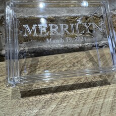 Personalized Jewelry Box - Acrylic/Top - Sm- 3x5"