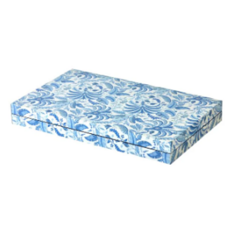 Backgammon Set - Lacquer - Palm Beach - Blue