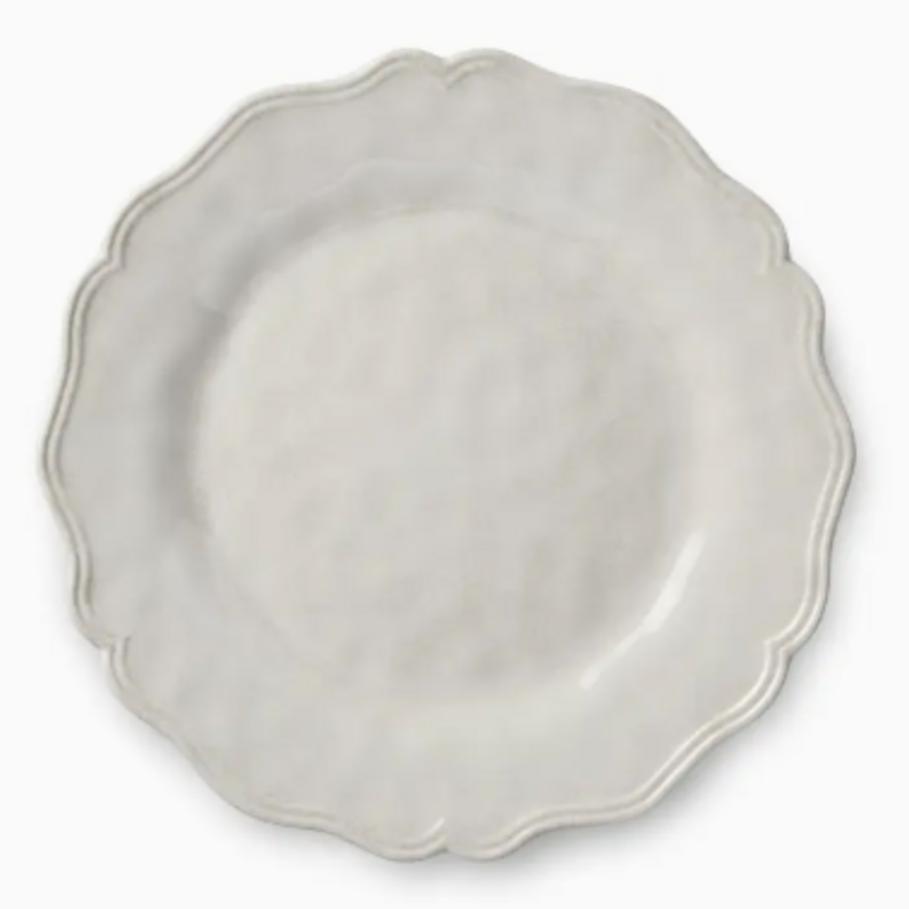 Dinnerware - Isabella - Melamine - Cream - Scalloped - S/4 -