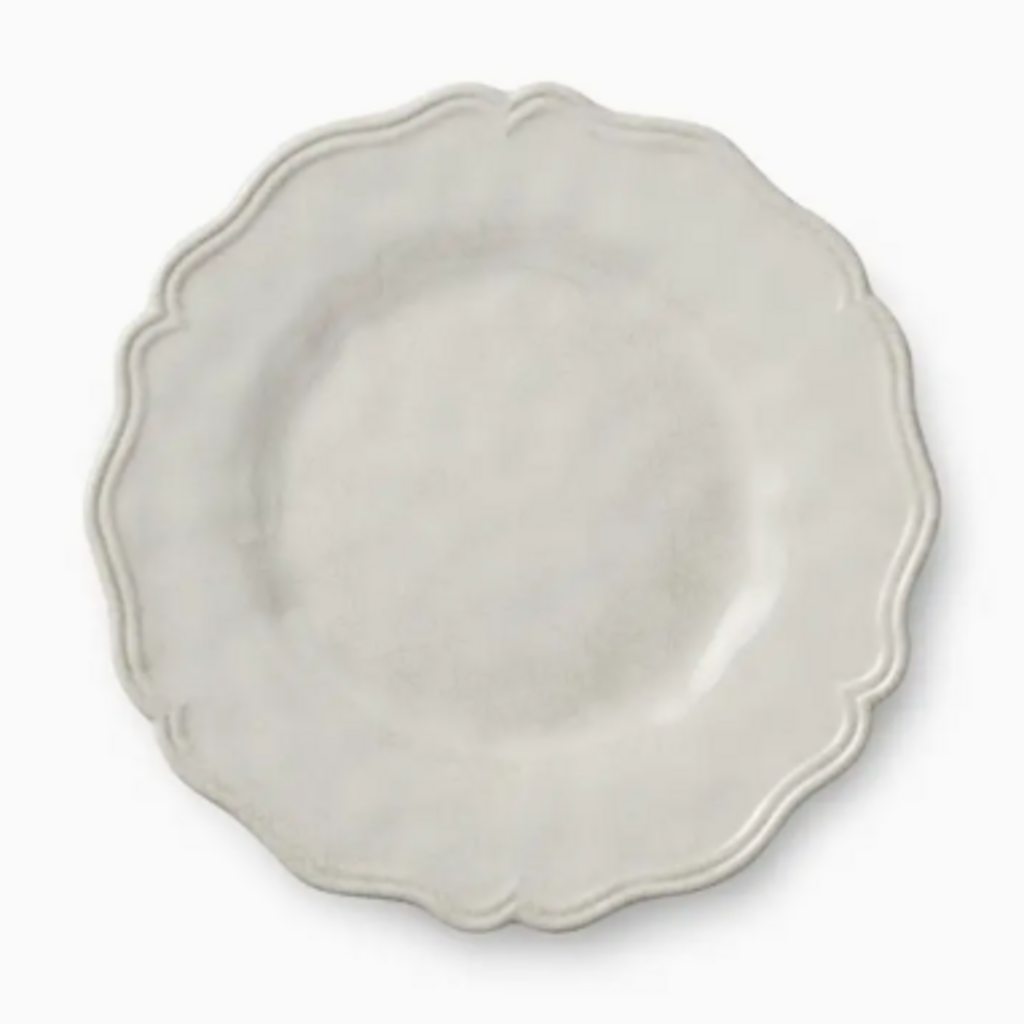 Dinnerware - Isabella - Melamine - Cream - Scalloped - S/4 -