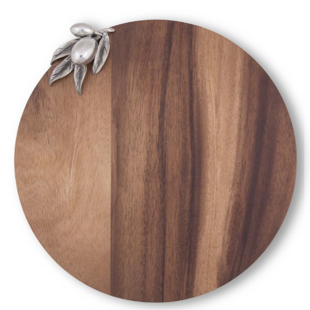 Cheese Board - Olive - Wood/Pewter
