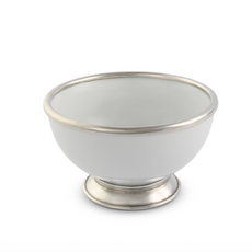 Bowl - Dip - Porcelain/Pewter - White -