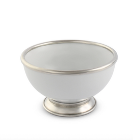 Bowl - Dip - Porcelain/Pewter - White -