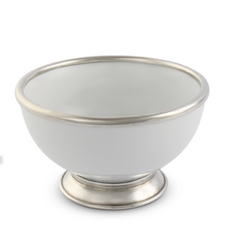 Bowl - Dip - Porcelain/Pewter - White -