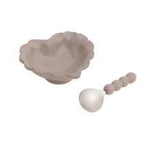 Candy Dish - Heart Enamel w/Scoop - 4.5" x 5.25" -