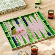Backgammon Set - Lacquer - Palm Beach - Green