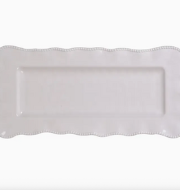 Serveware - Platter - Rectangular  - Perlette White - Melamine - 19x9"