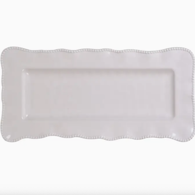Serveware - Platter - Rectangular  - Perlette White - Melamine - 19x9"