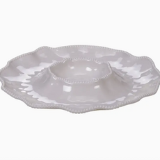 Serveware - Chip and Dip -  Perlette White - Melamine - 14.5"