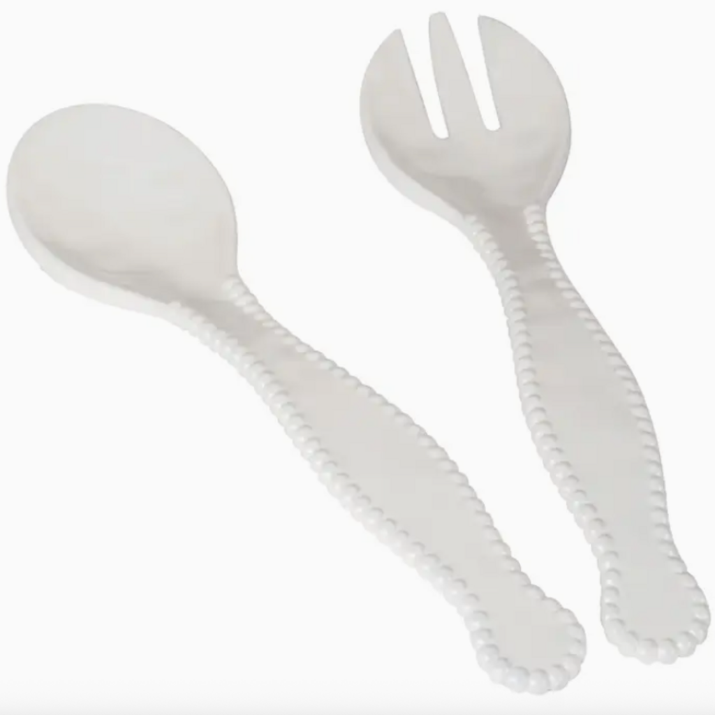 Serving Set - Salad Servers - Perlette White - Melamine - S/2