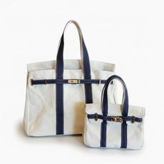 Bag - Luxe - Canvas w/Trim - Gold Buckle -