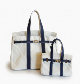 Bag - Luxe - Canvas w/Trim - Gold Buckle -
