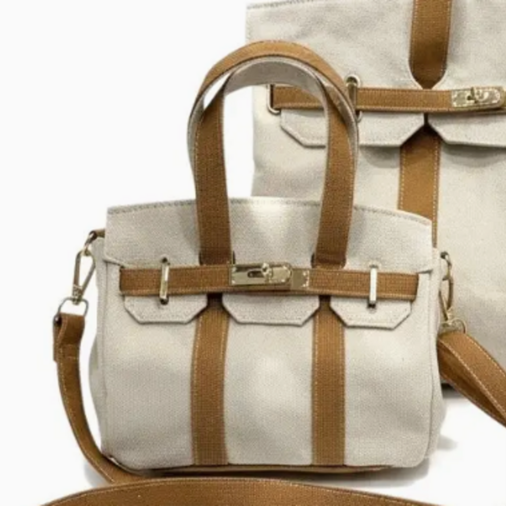 Bag - Luxey - Mini - Canvas w/Trim - Gold Buckle -