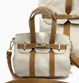 Bag - Luxey - Mini - Canvas w/Trim - Gold Buckle -