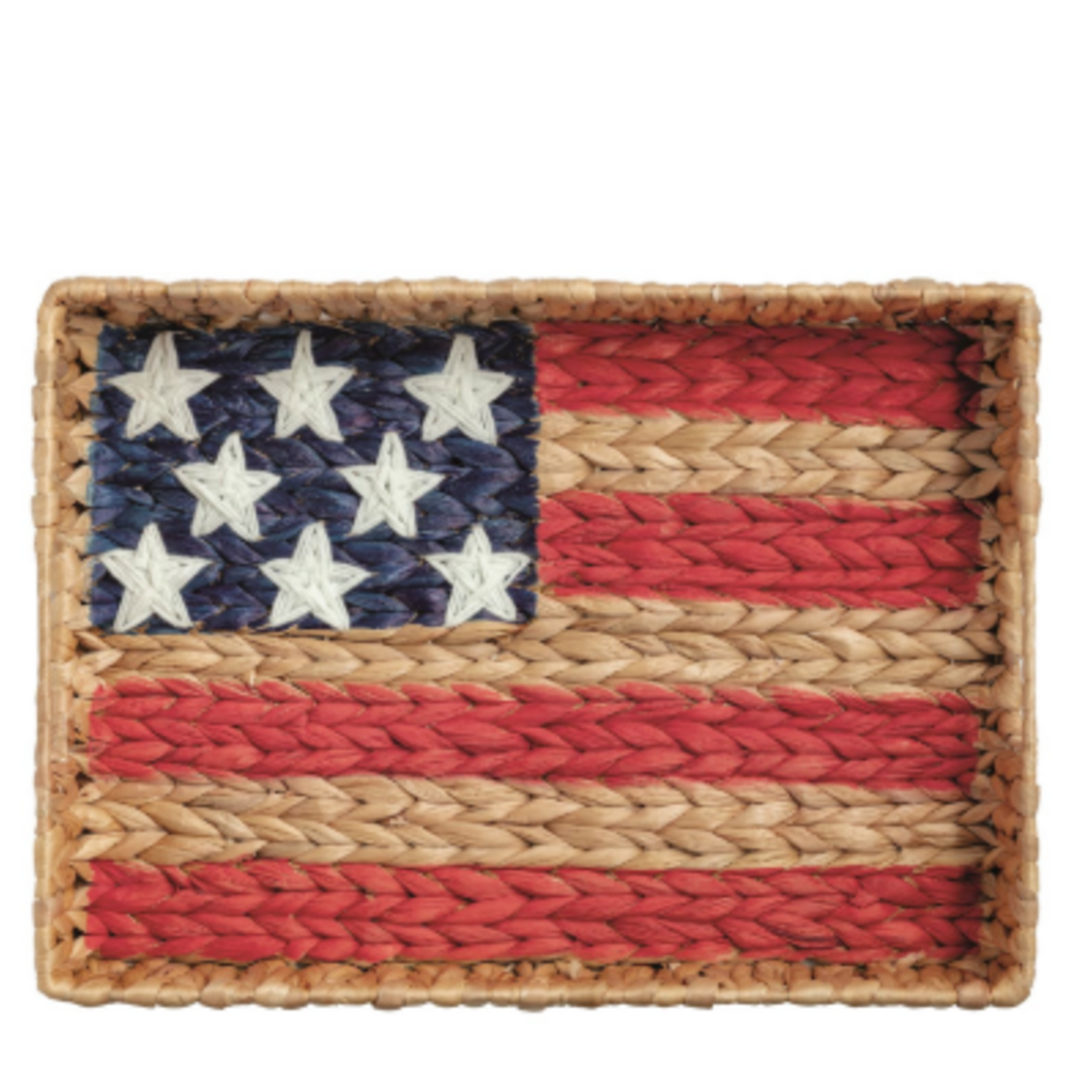 Tray - Woven Flag - Water Hyacinth - 12" x 17"