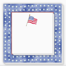 Notepad Duo -  American Flag/White Stars on Blue Border