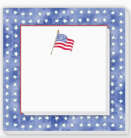 Notepad Duo -  American Flag/White Stars on Blue Border