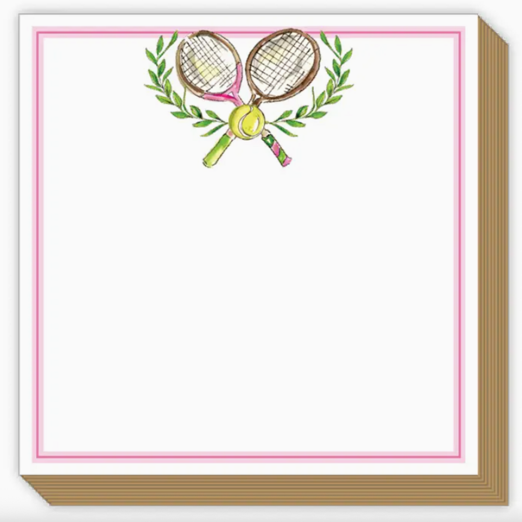 MH Luxe Notepad -  Pink Tennis Rackets
