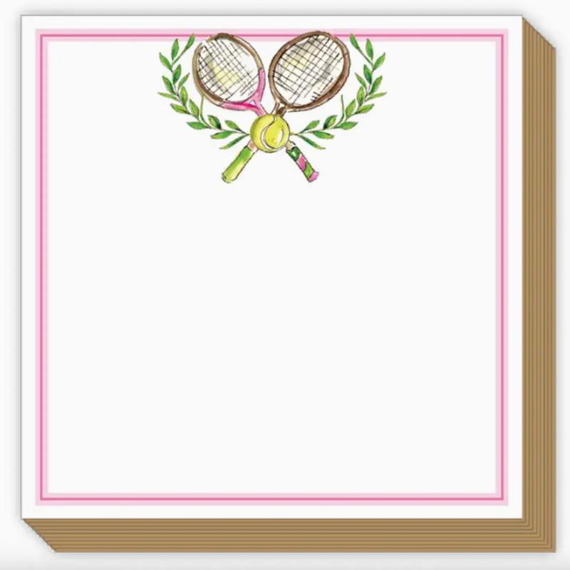 MH Luxe Notepad -  Pink Tennis Rackets