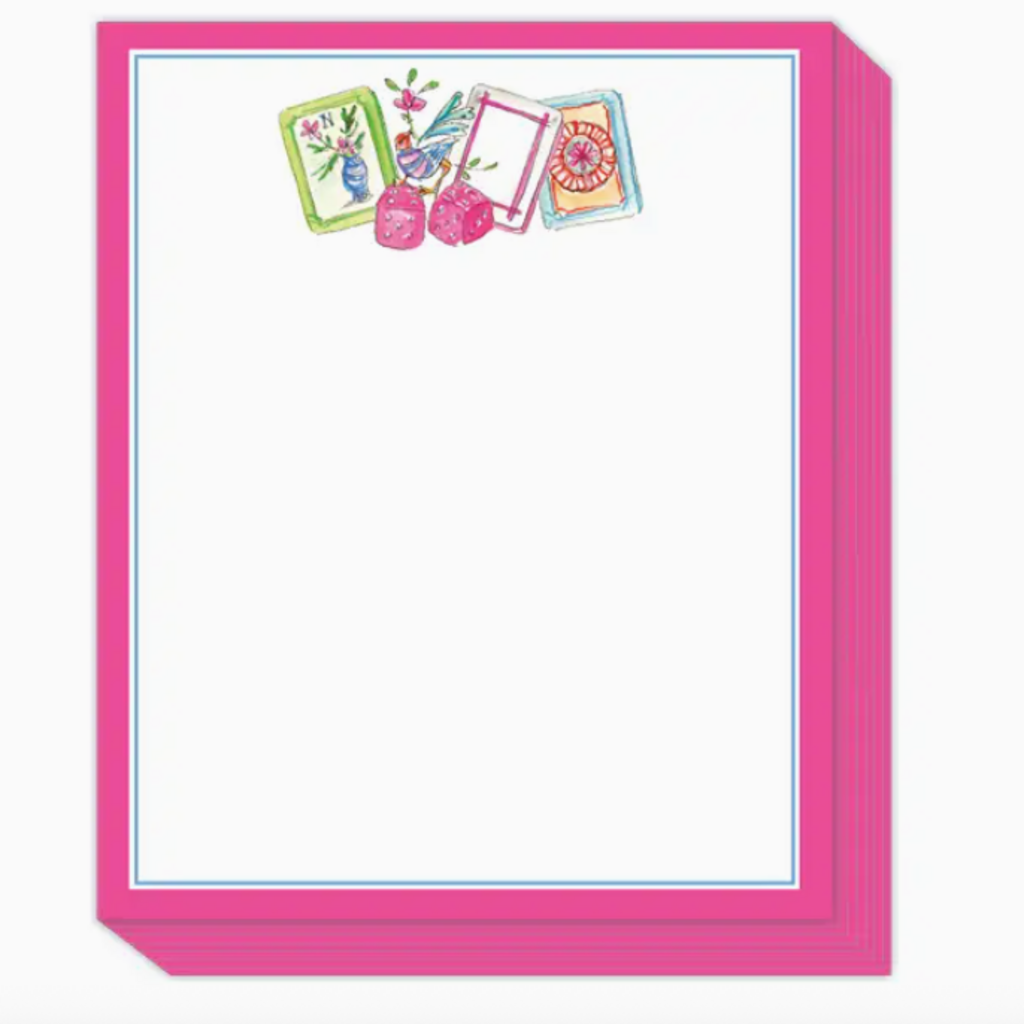 MH Tall Stack Pad - Notepad -  Mahjong Tiles - Pink