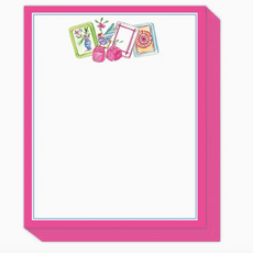 MH Tall Stack Pad - Notepad -  Mahjong Tiles - Pink