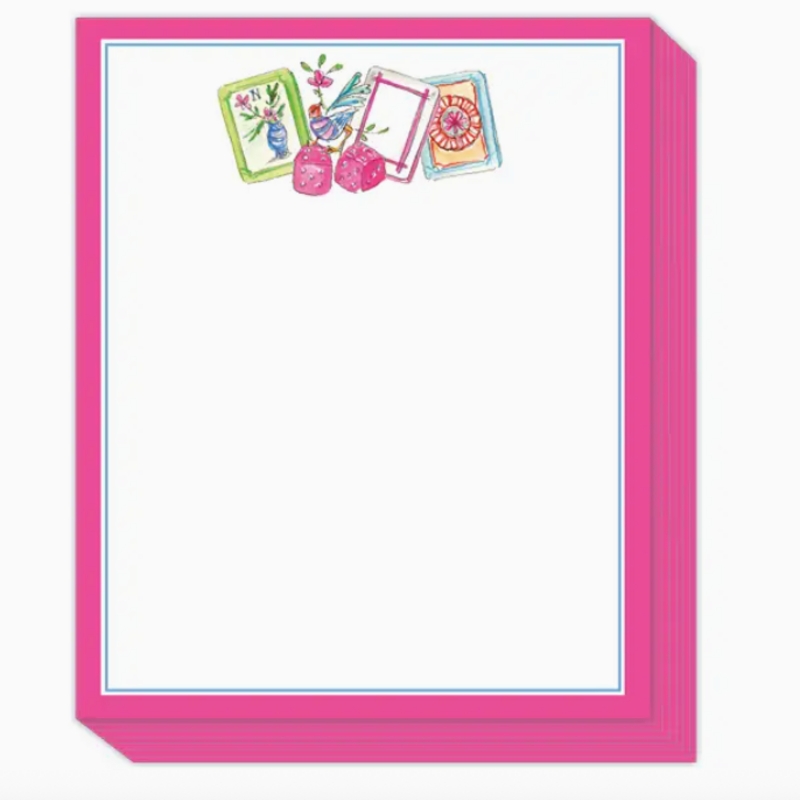 MH Tall Stack Pad - Notepad -  Mahjong Tiles - Pink