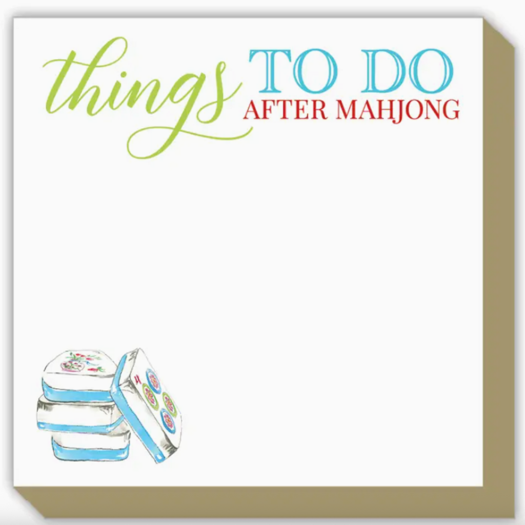 MH Luxe Notepad -  Things to Do After Mahjong