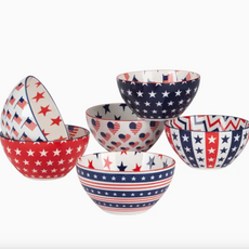 Bowl - Patriotic - 5" - Porcelain - Assorted