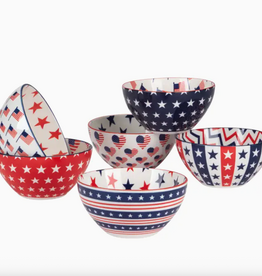 Bowl - Patriotic - 5" - Porcelain - Assorted