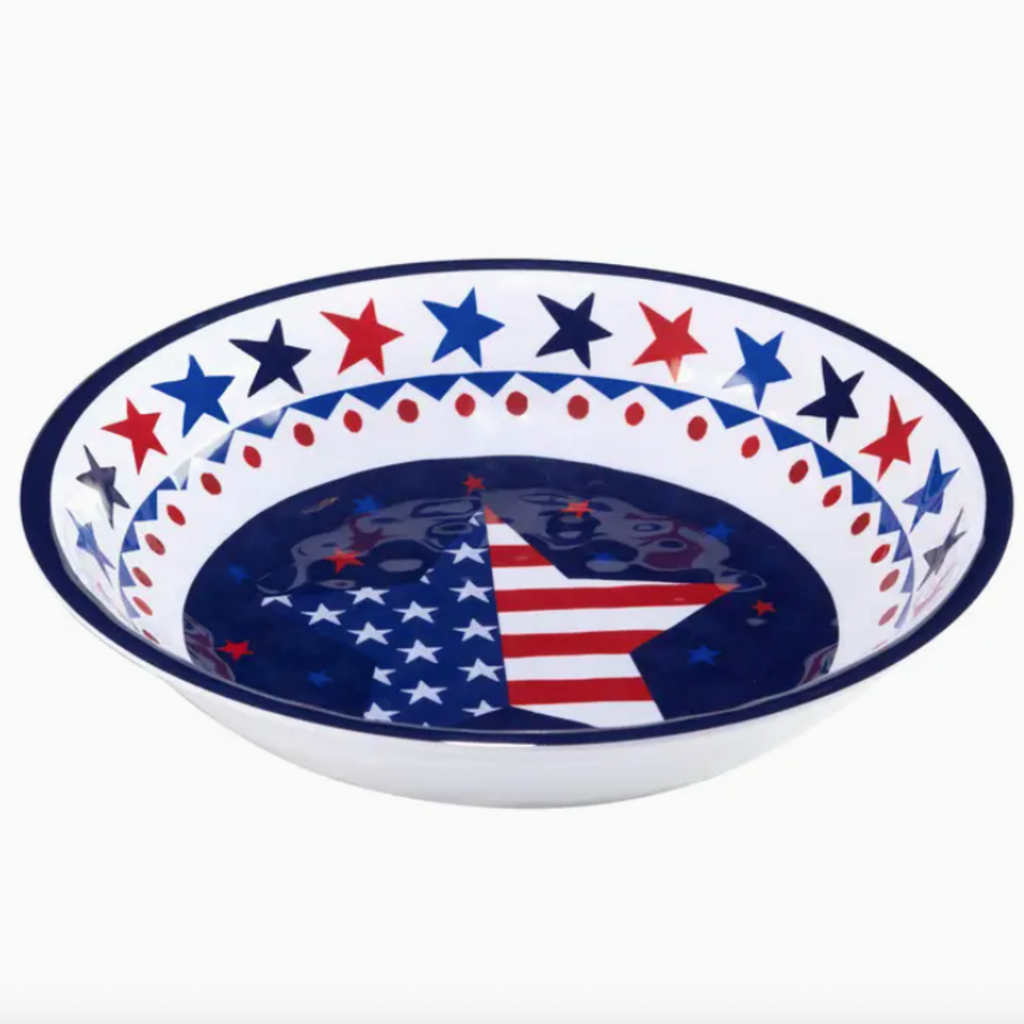 Serving Bowl - Large - Stars and Stripes - 13.75x2.75"