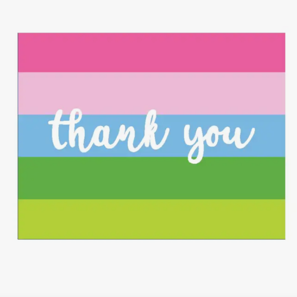 Notes - Thank you - Multi-color Stripe - s/10