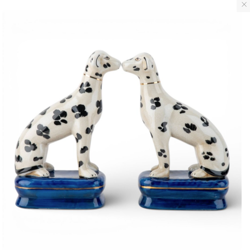 Decor - Whippet Dogs - Black Dots - 8" H - S/2