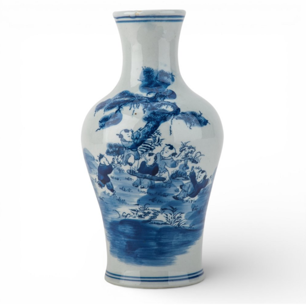 Vase - Admiral - Blue/White - Children - 4.75x8.75"