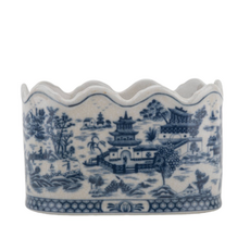 Ice Bucket - Blue/White - Blue Willow - 9x6x5.5H