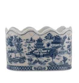 Ice Bucket - Blue/White - Blue Willow - 9x6x5.5H