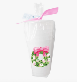 Frosted Cups - Mahjong Wreath - 16 oz - S/6