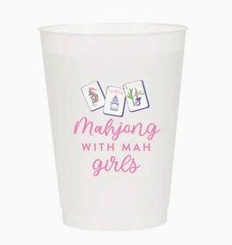 Frosted Cups - Mahjong With Mah Girls - 16 oz - S/6
