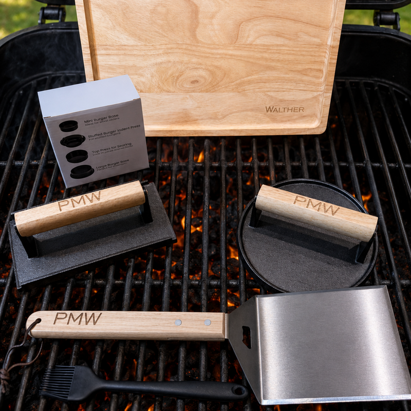 Personalized Smash Burger Grill Set - S/7